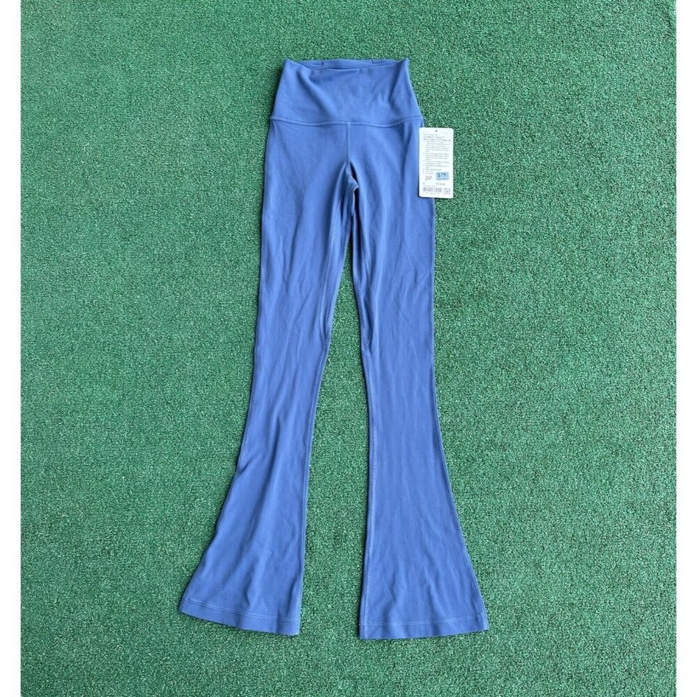 LULULEMON Align High Rise Mini-Flare Navy  Activewear Pants 32" Womens 2  *NEW*